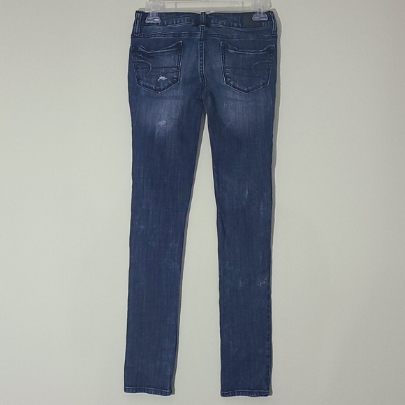 American Eagle Distressed Skinny Jeans Size 0 - Picture 4 of 8